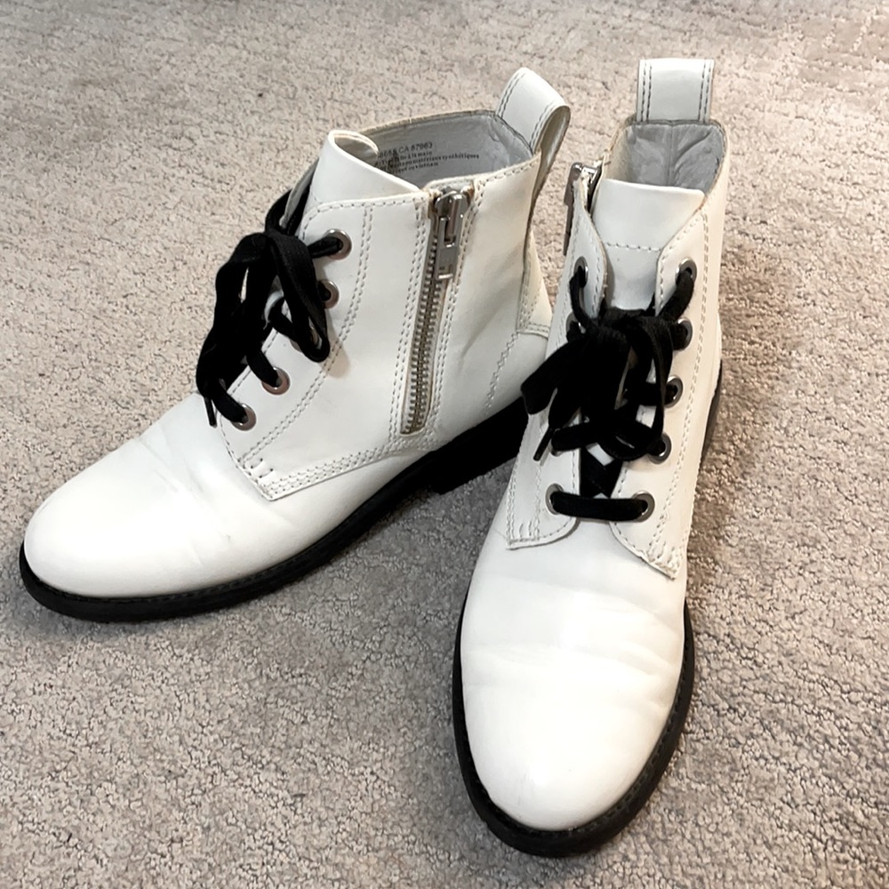 Abound white combat boots